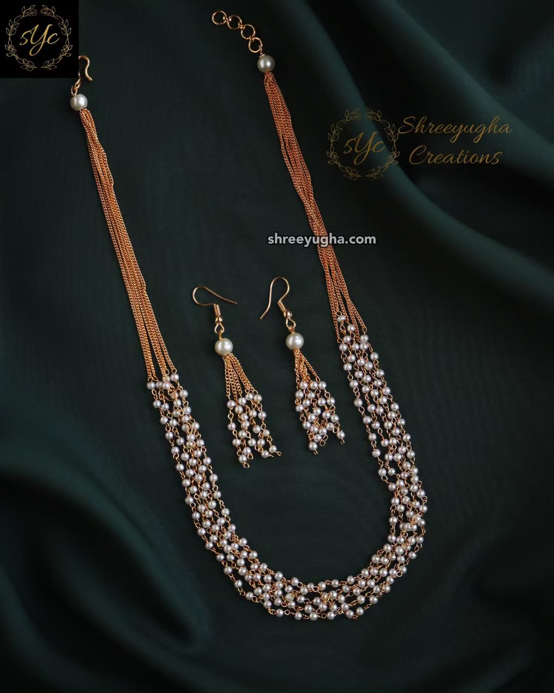 Elegant cluster pearl chain