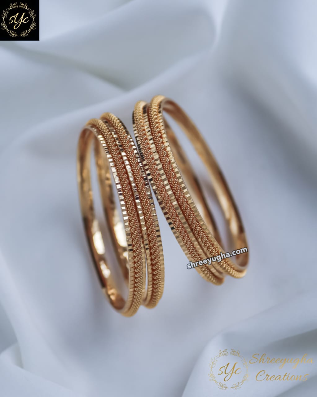 22k gold plated bangles (Set of 4)