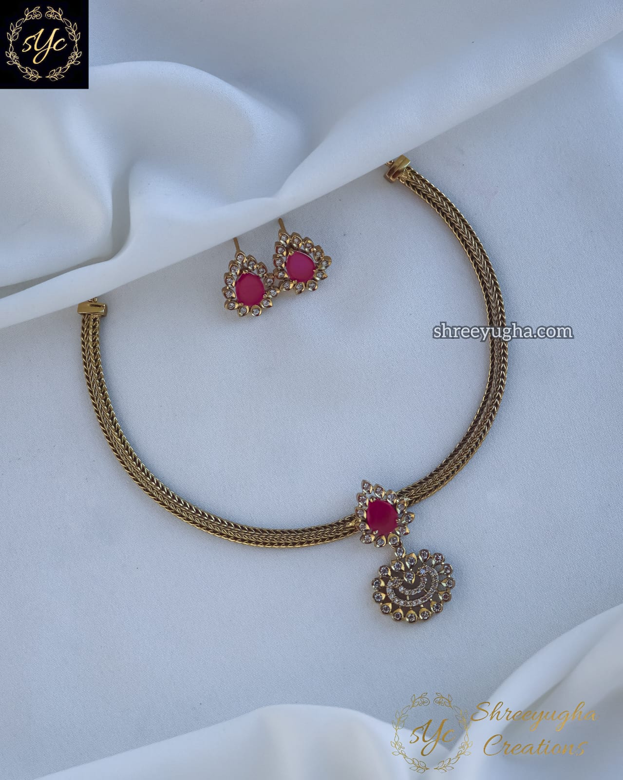 Premium Ruby & Diamond attigai