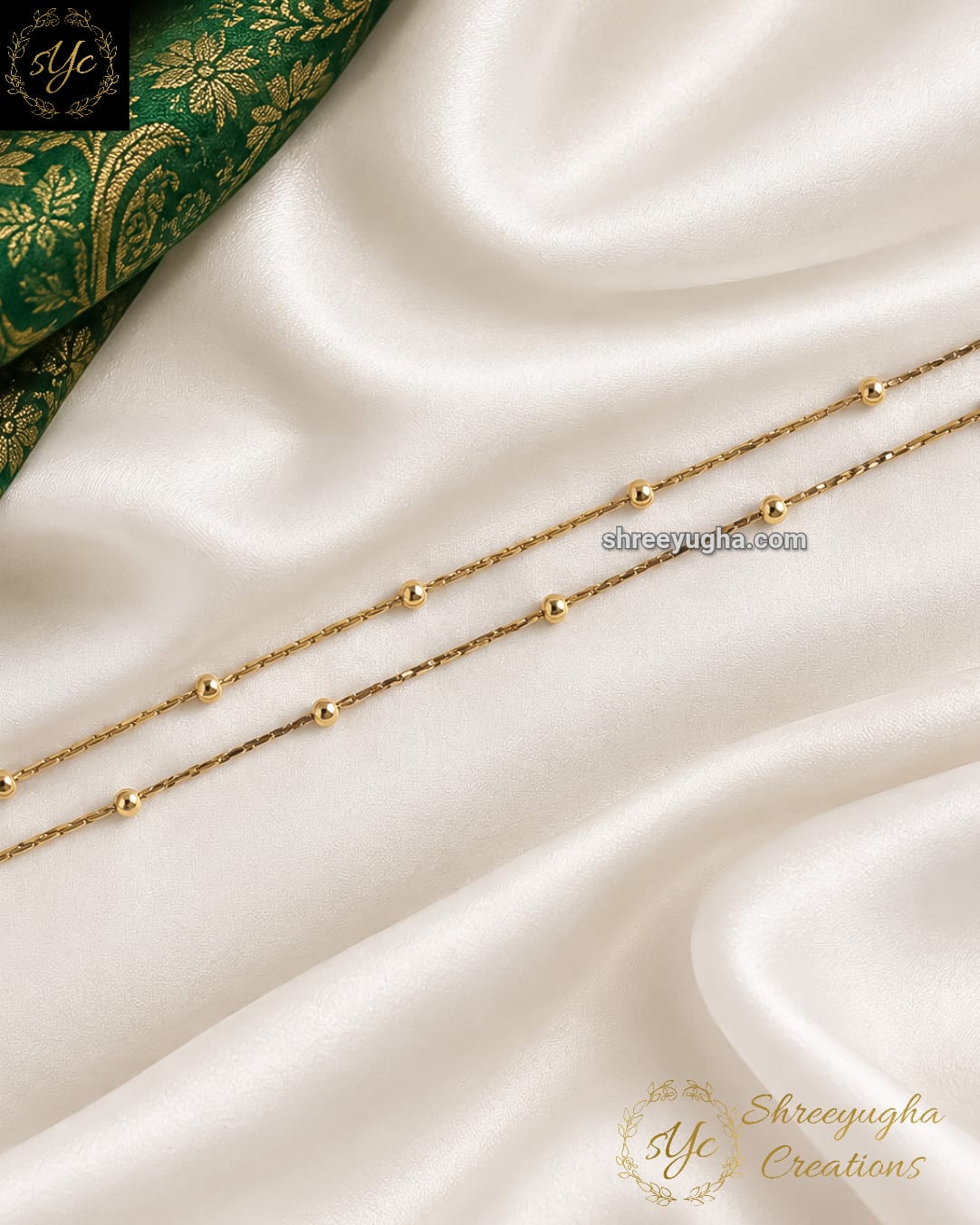 22k gold plated anklets