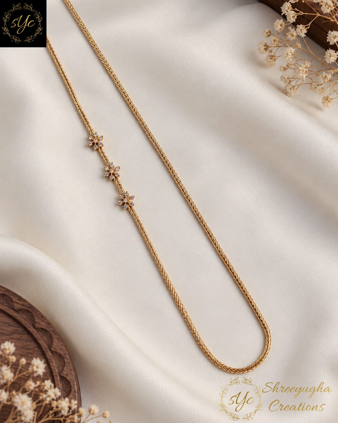 Daisy diamond mugappu chain