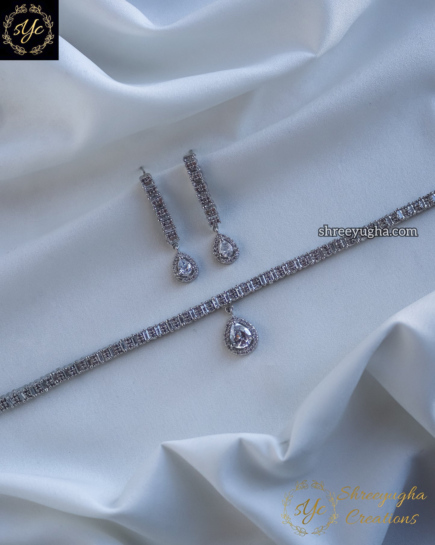 Zirconia diamond choker set