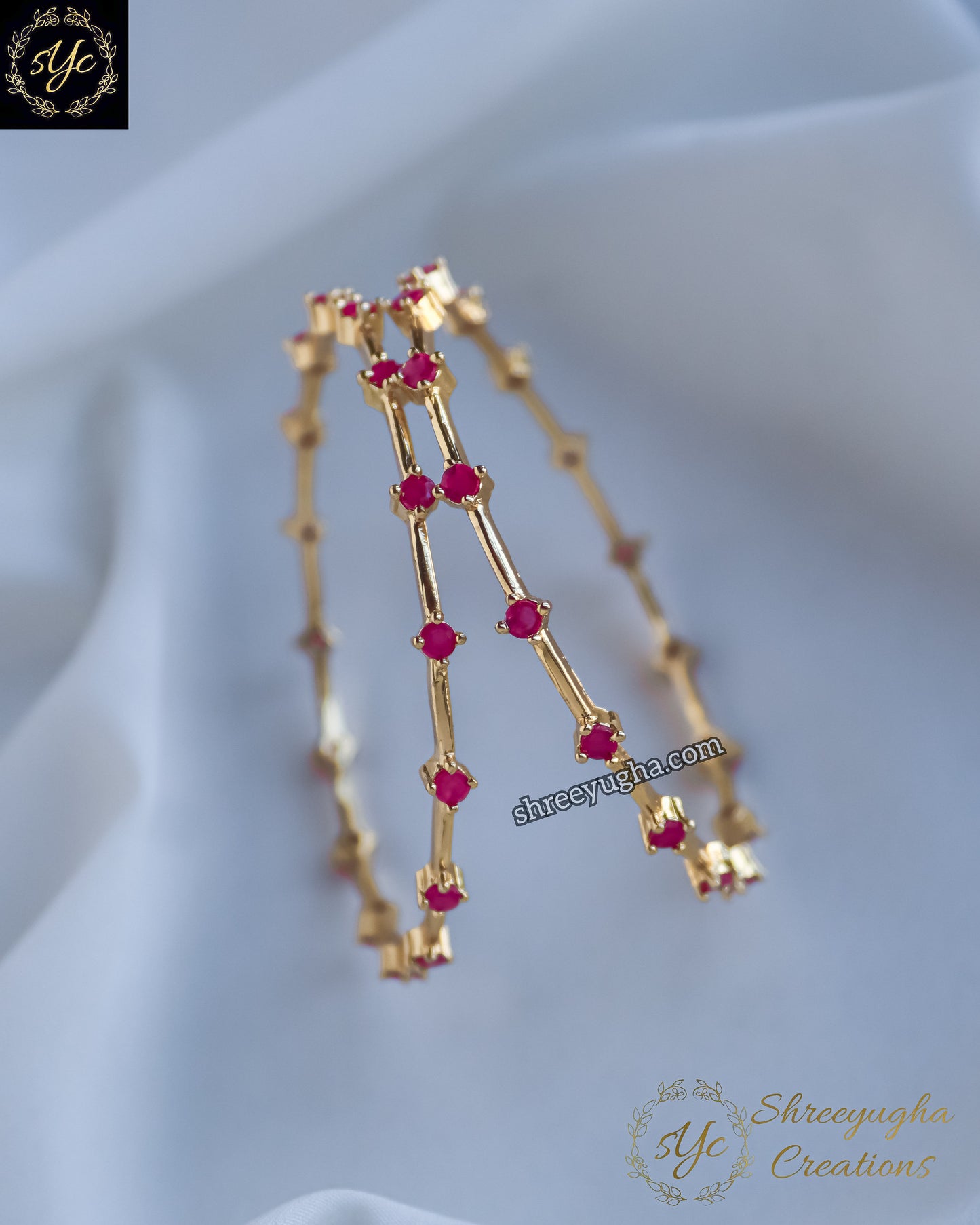 Daily wear simple ruby bangles