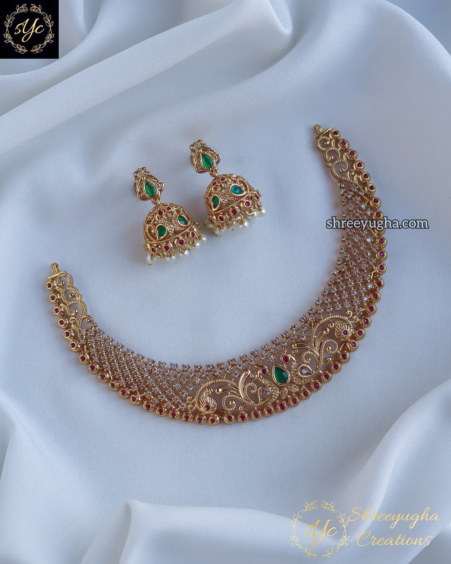 Beautiful peacock choker set