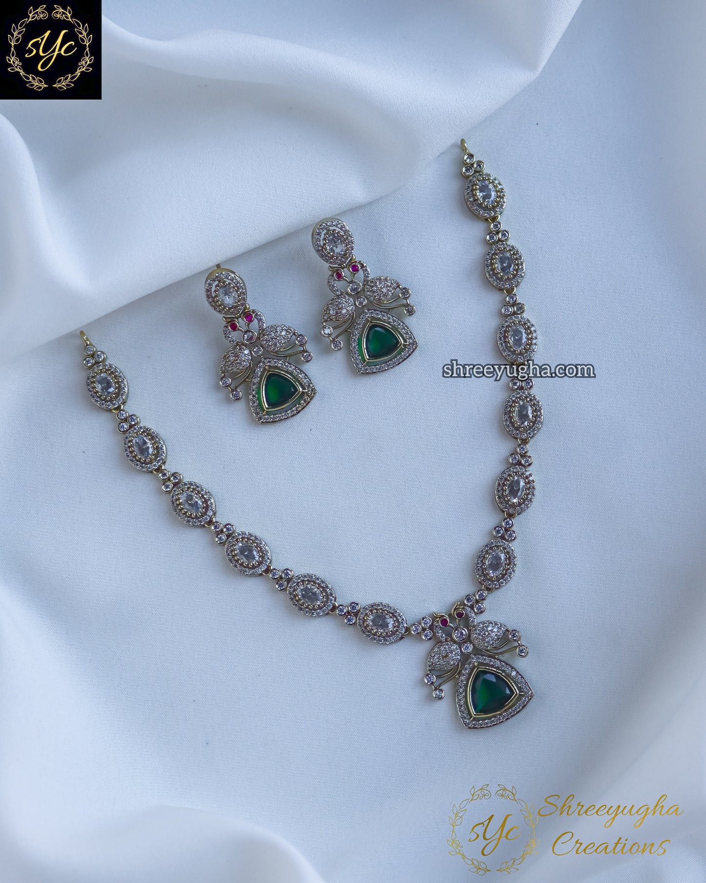 Premium Victorian Peacock neckset
