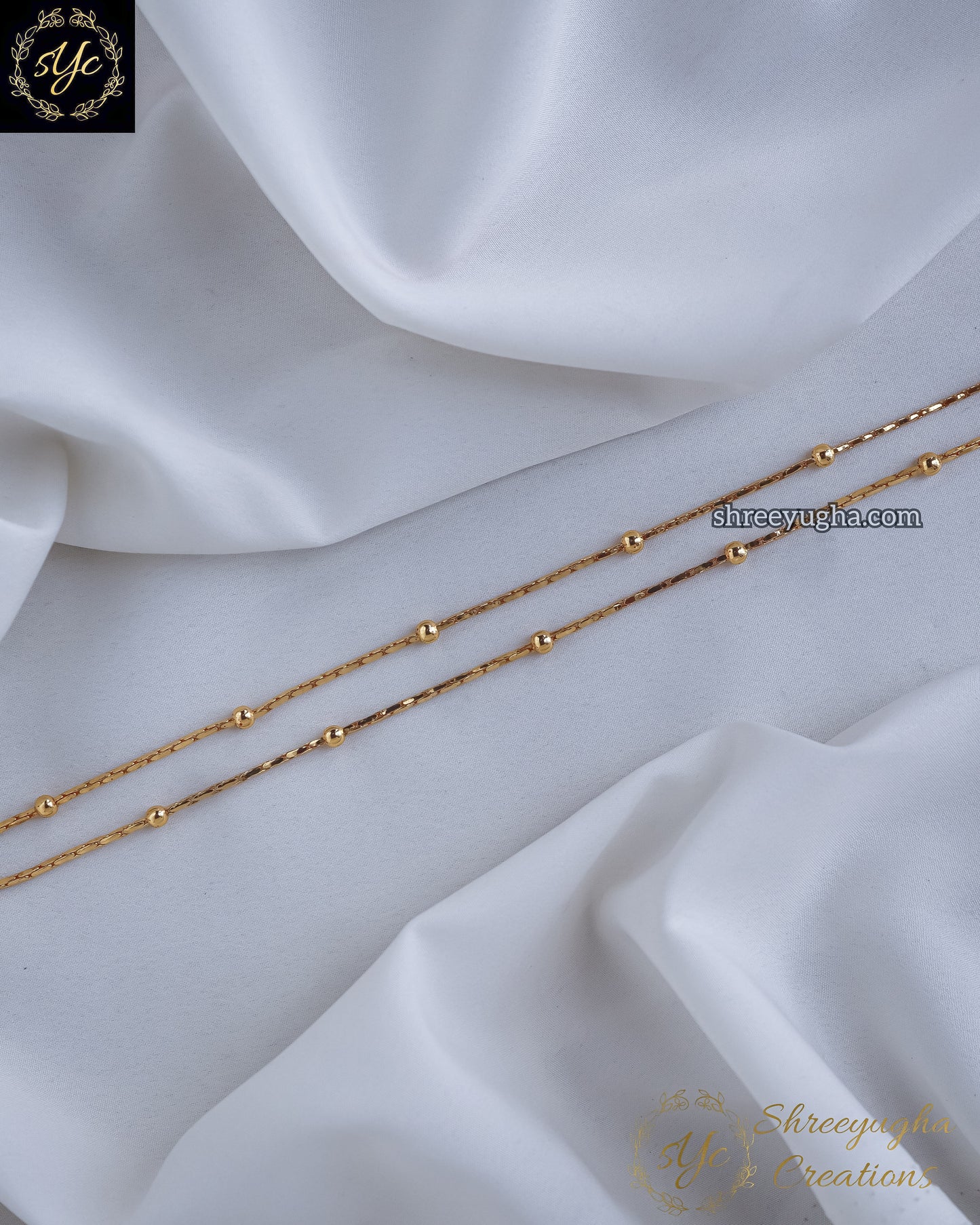 22k gold plated anklets