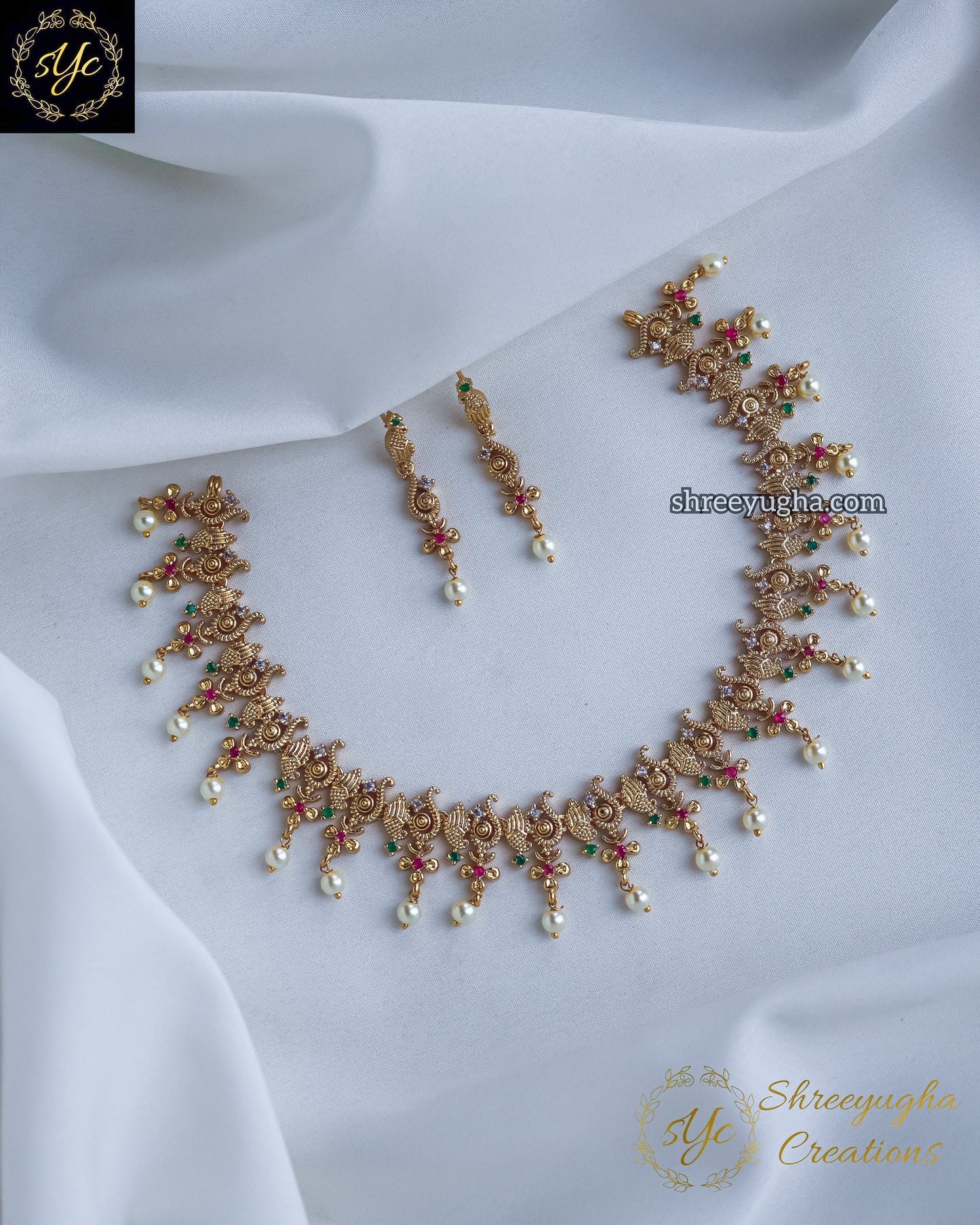Beautiful mango necklace with earrings