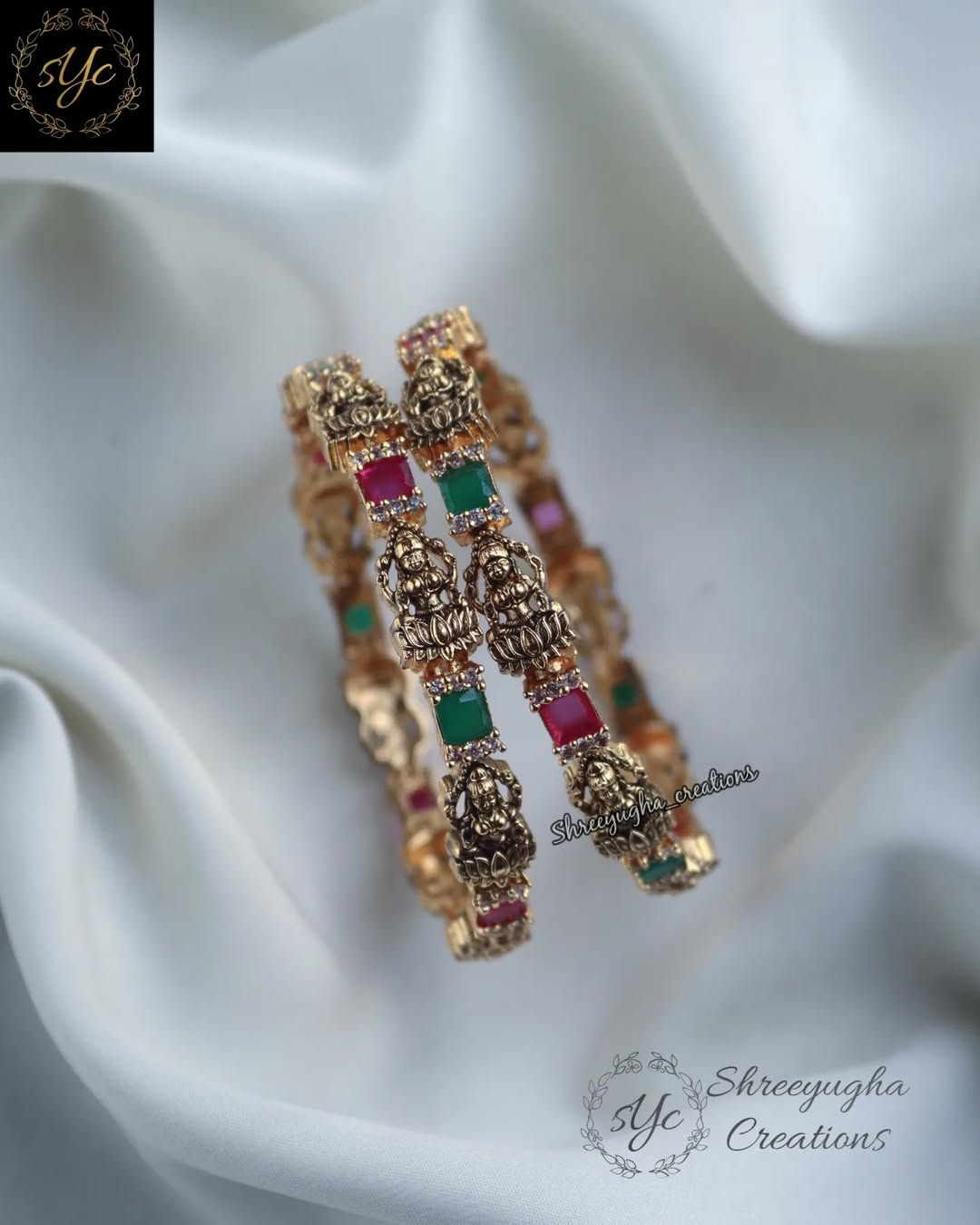 Ruby Emerald lakshmi bangles