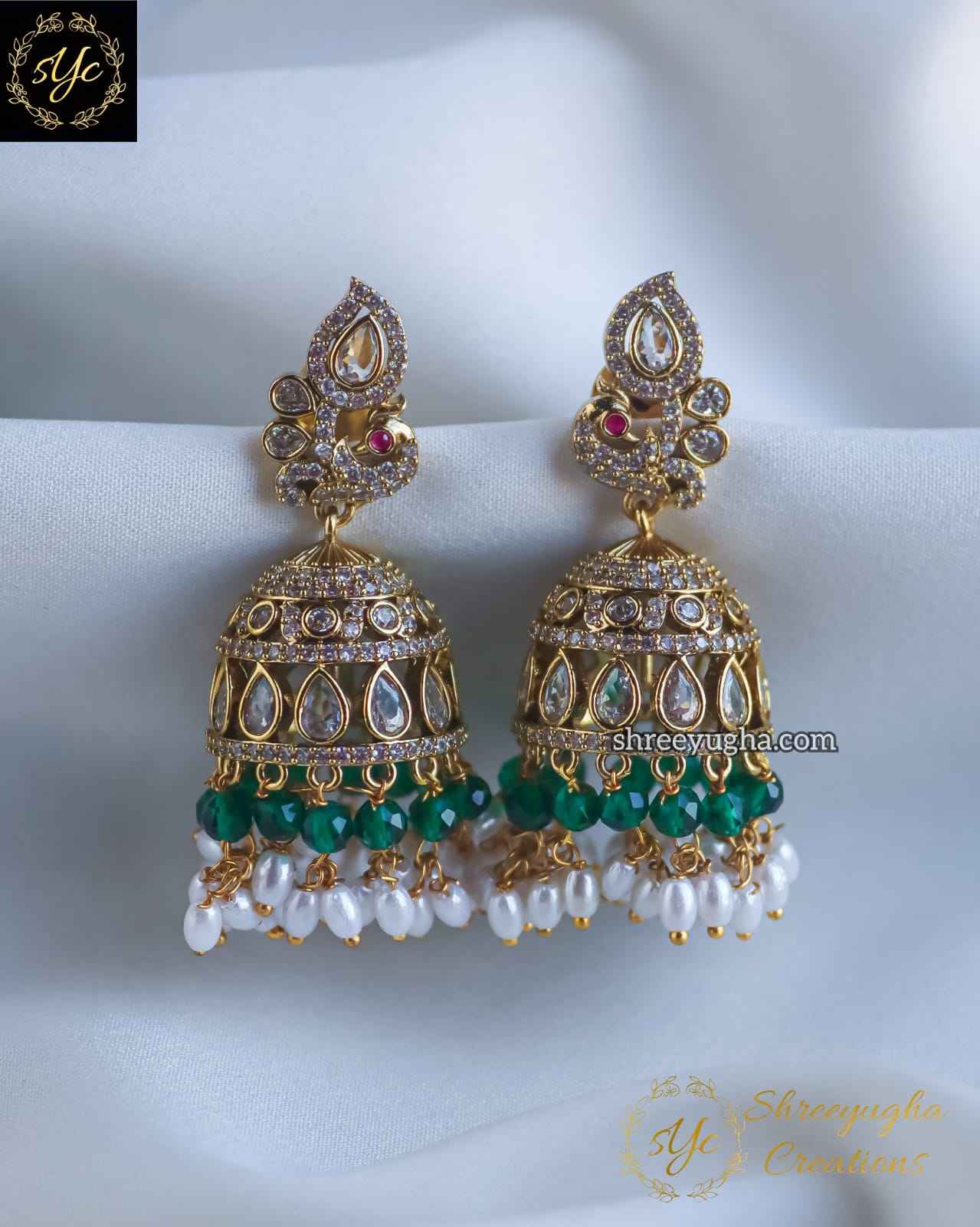 Premium Victorian Peacock jhumkas