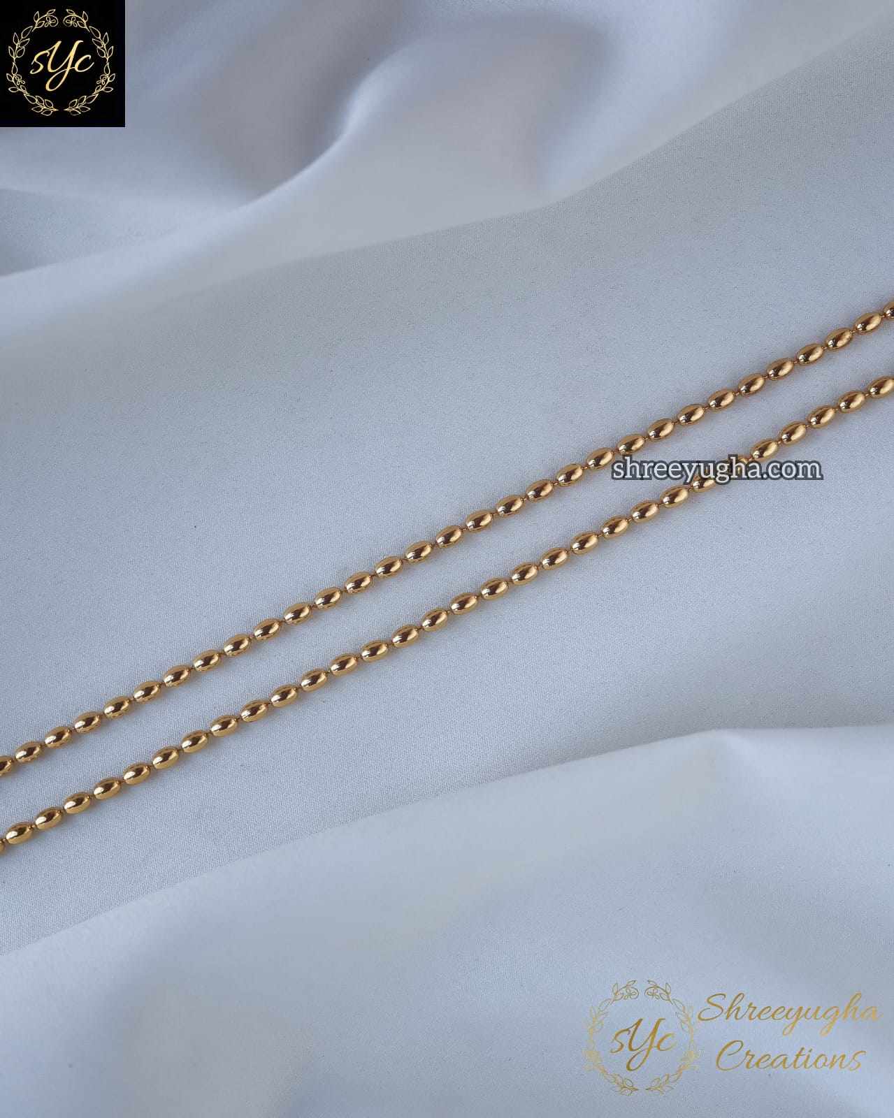 22k daily wear gold plated anklets