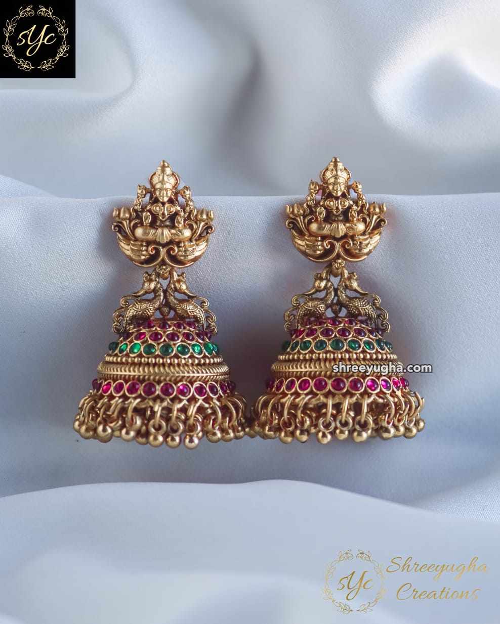 Light weight Lakshmi jhumkas