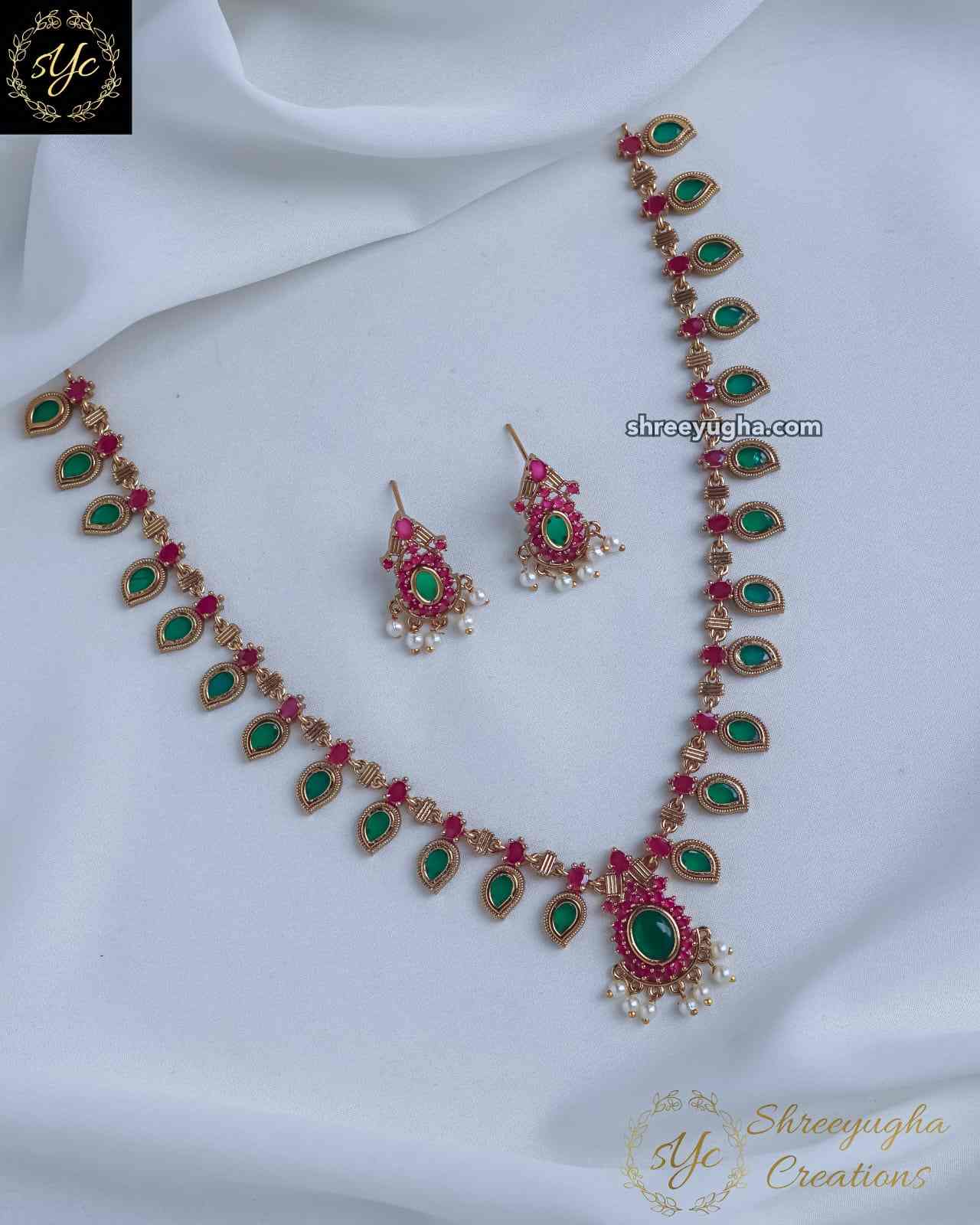 Premium long pakala maala with earrings