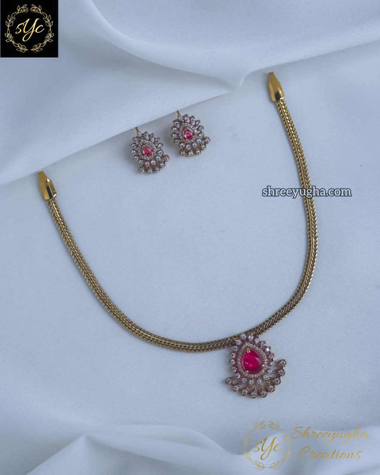 Dazzling Ruby & Diamond neckset