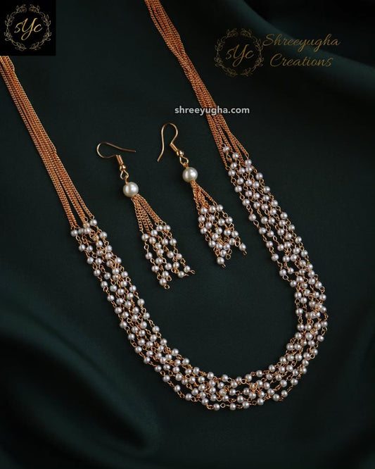 Elegant cluster pearl chain