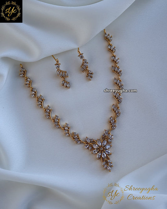 Budget Friendly Zirconia diamond neckset