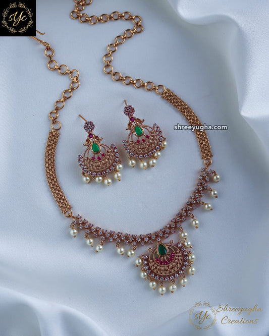 Premium quality long necklace with earrings