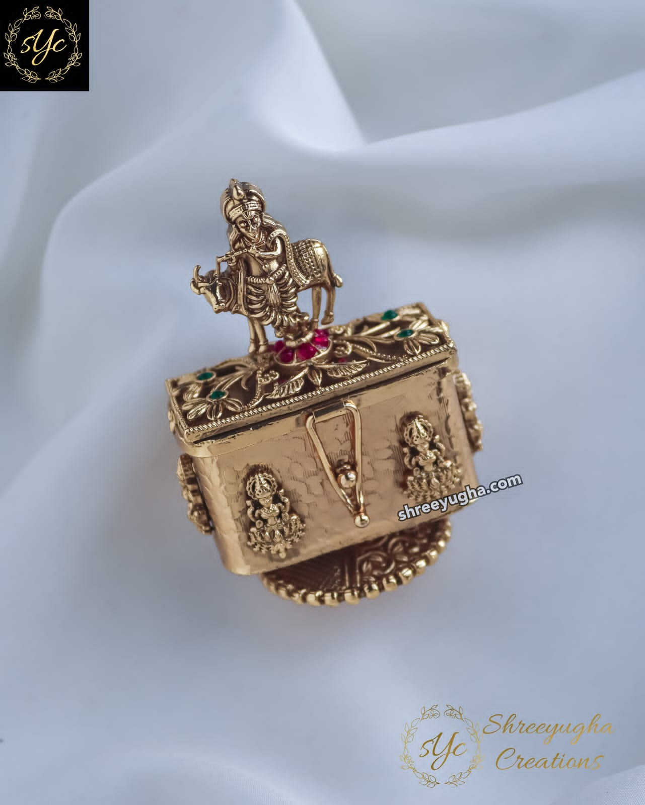 Premium Krishna kumkum box