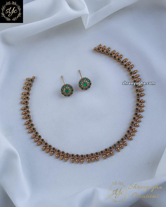 Simple & beautiful necklace with earrings