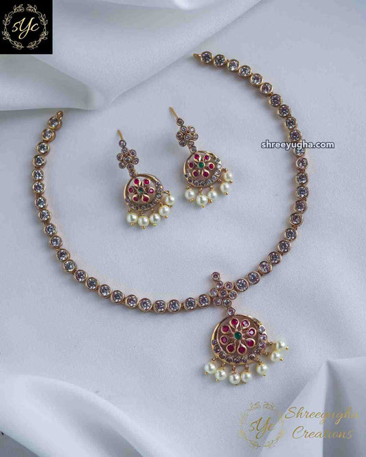 Premium diamond attigai set
