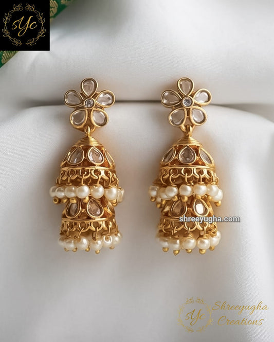 Charming 2 layer jhumkas
