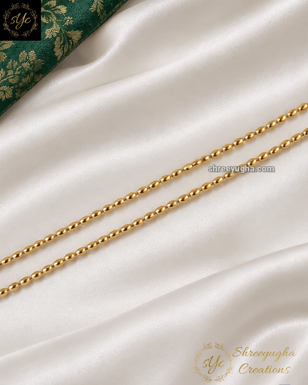 22k daily wear gold plated anklets