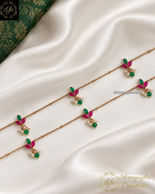 Beautiful flower anklets