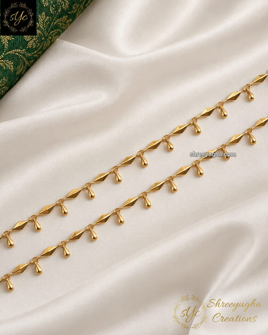 Premium quality Daily wear microplated gold Anklets