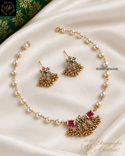 Simple cute choker set