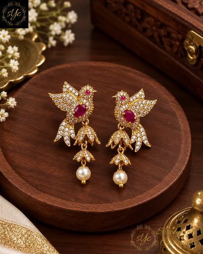 Swarna pakshi earrings