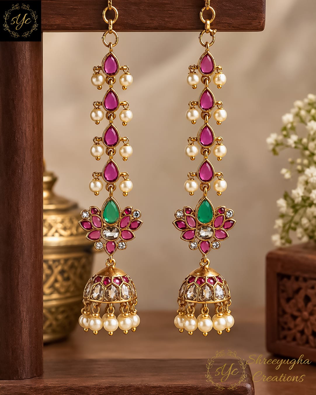 Thamarai jhumkas