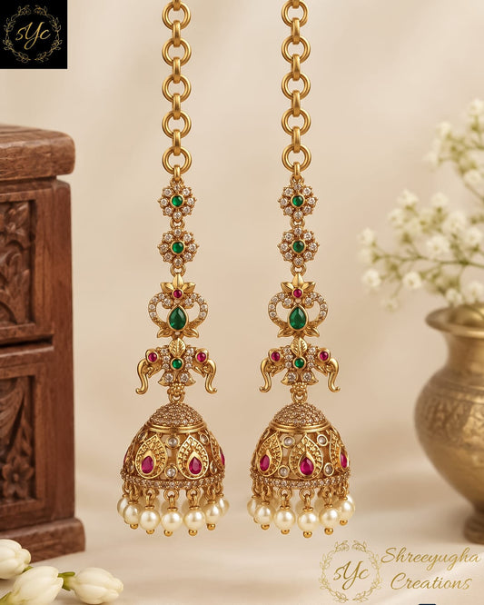 Temple maatal jhumkas