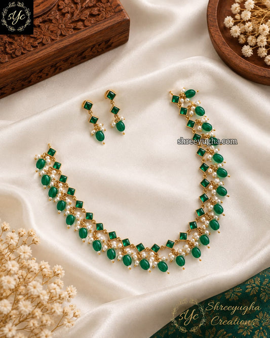 Beautiful bead drop neckset