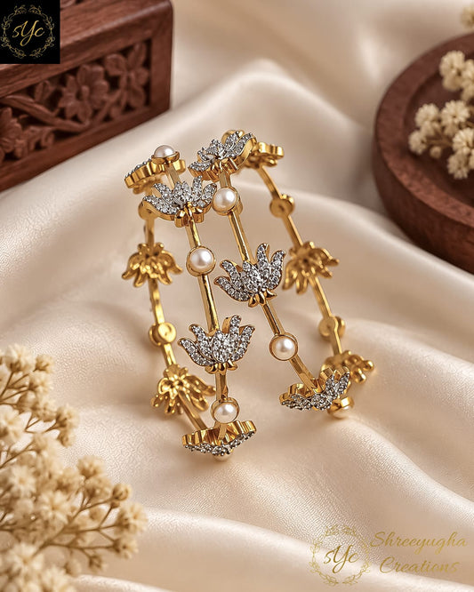 Lotus 🪷 Royale  diamond bangles