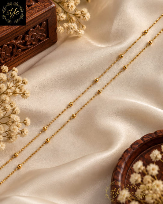 22k gold plated anklets