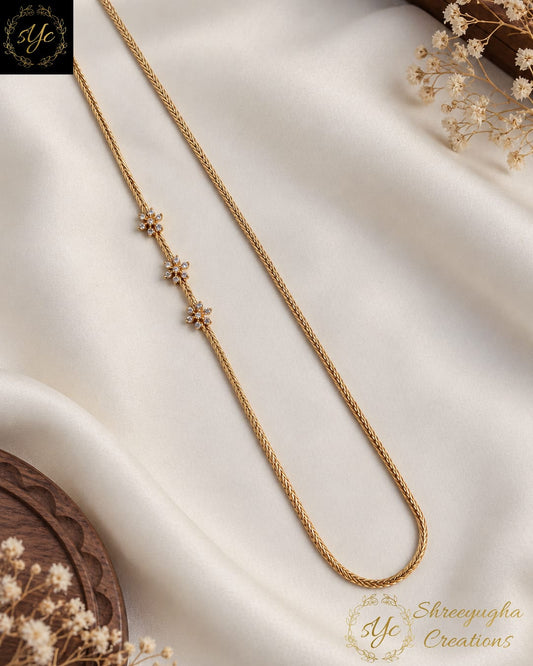 Daisy diamond mugappu chain