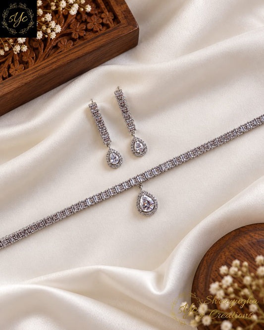 Zirconia diamond choker set
