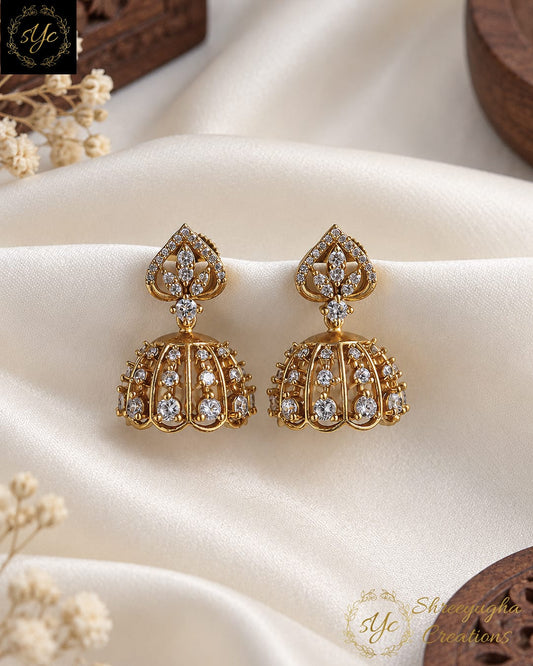 Vairamalar diamond jhumkas