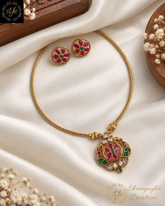 Twin Mayura necklace set