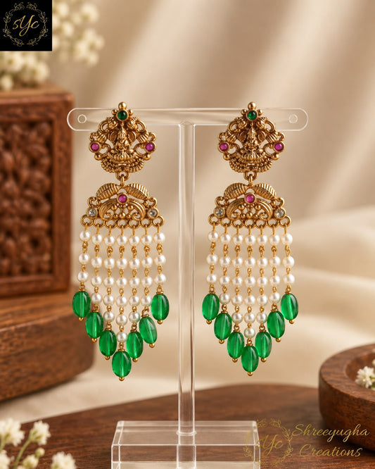 Maragatha Lakshmi earrings