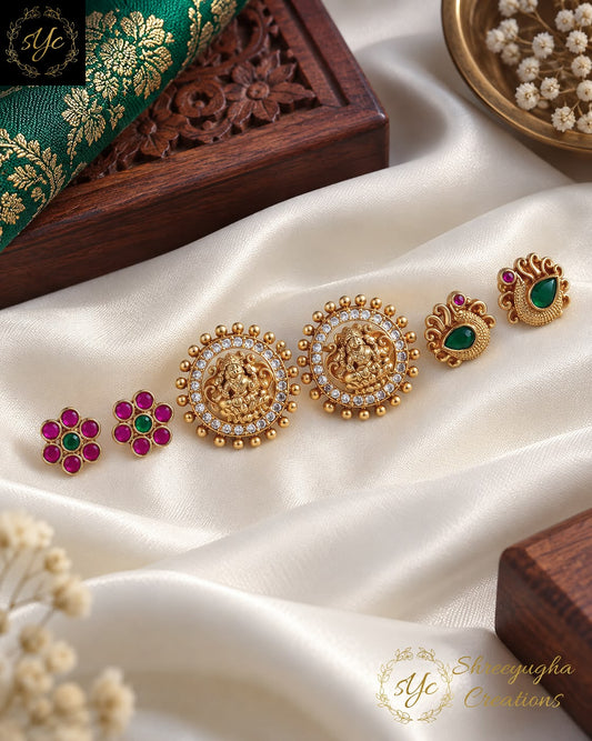 Premium quality gold Changeable earrings