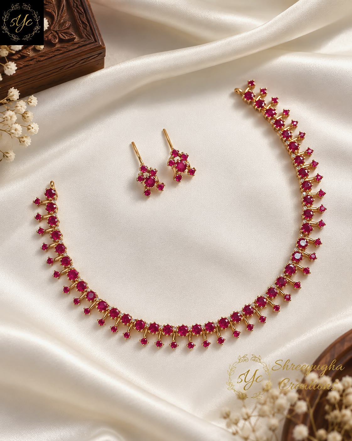 Minimal ruby neckset