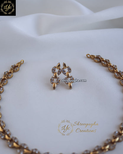 Simple designer diamond neckset