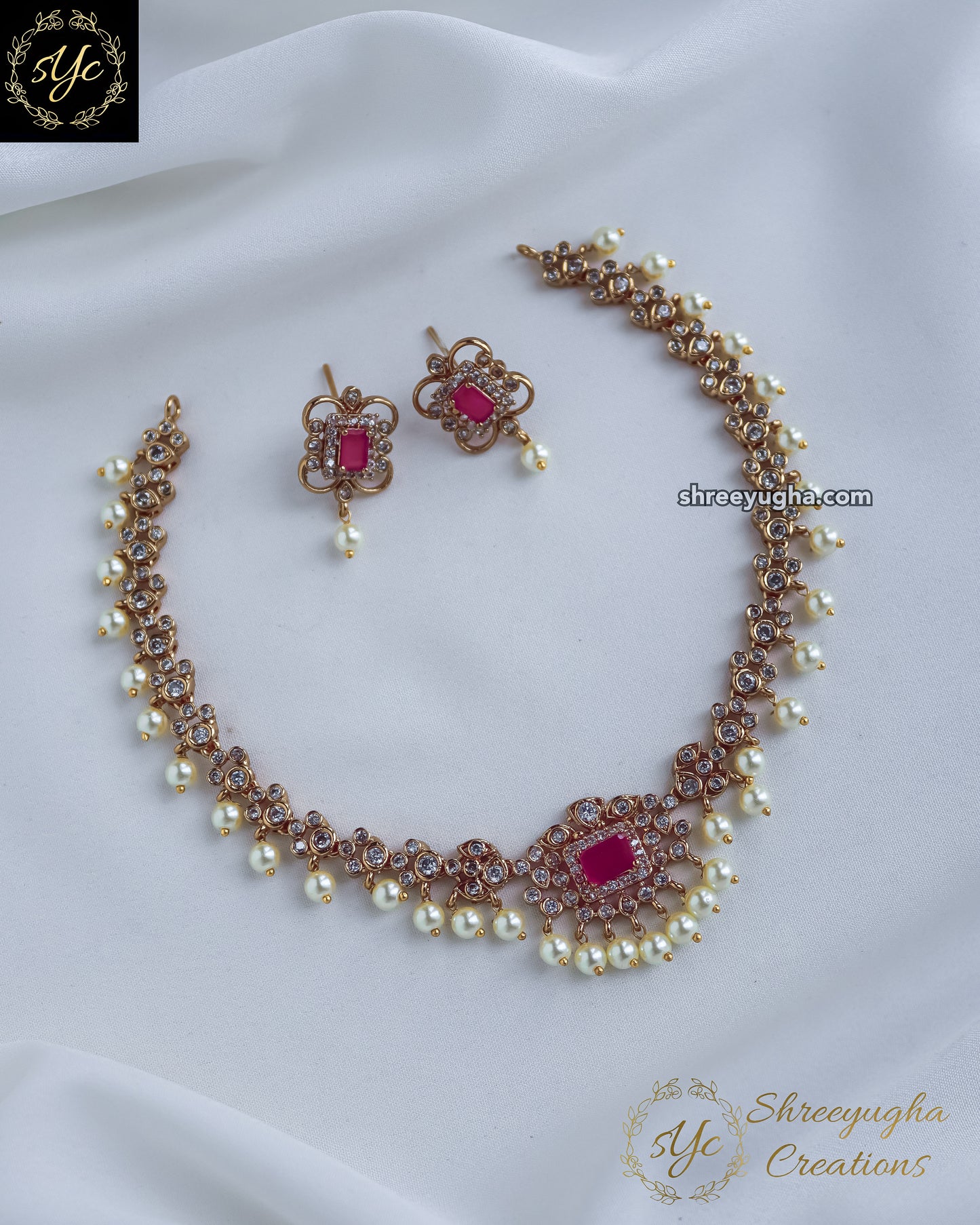 Dazzling zirconia diamond neckset