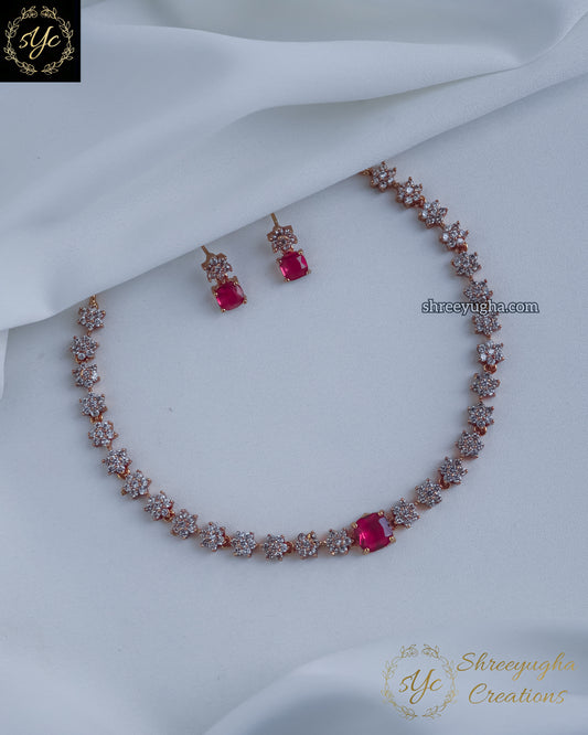 Pretty Ruby & Diamond neckset