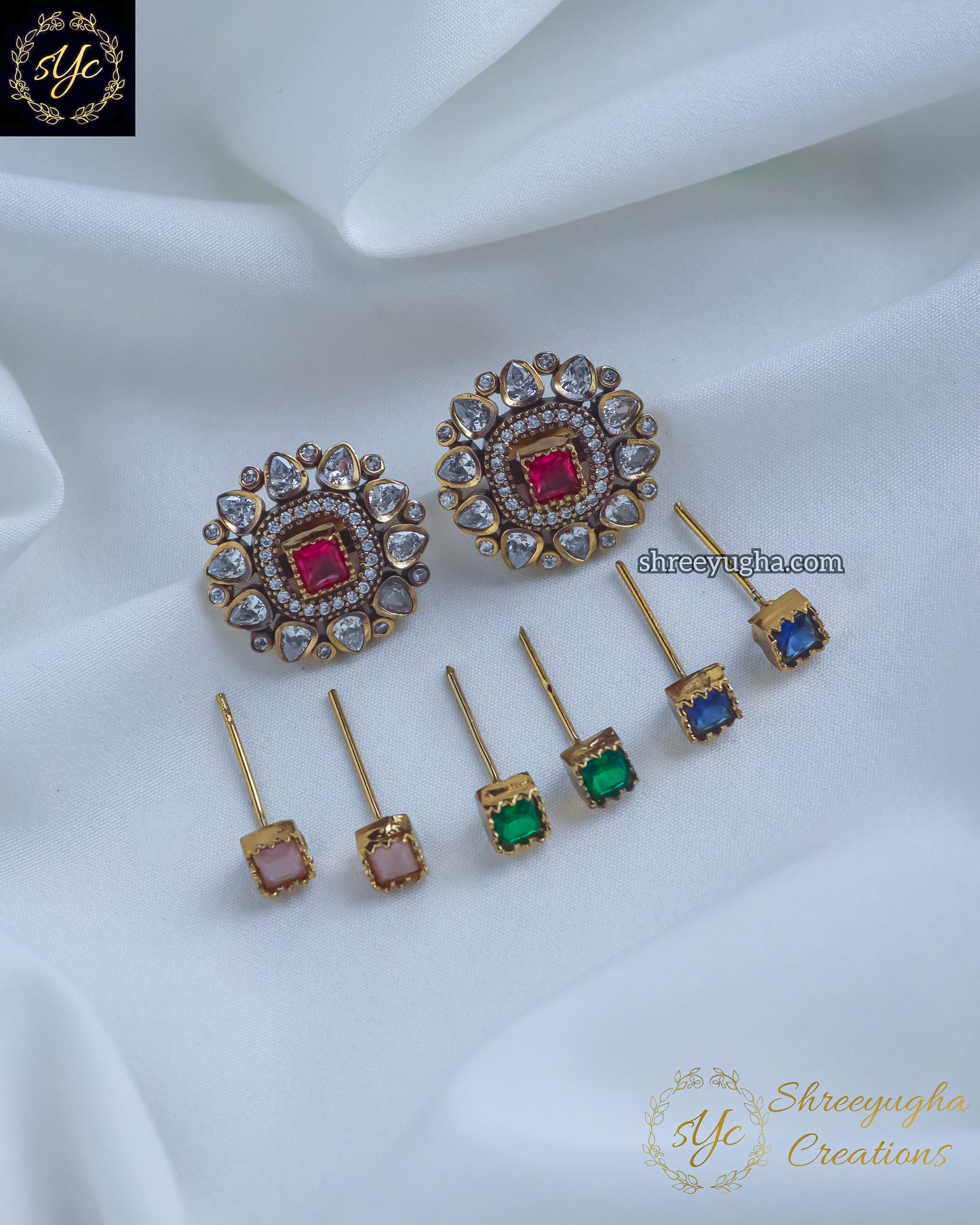 Colour changeable Victorian earrings