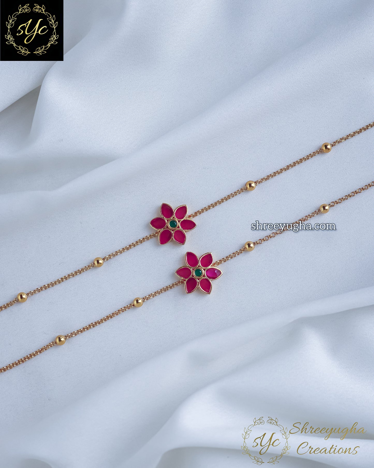 Beautiful flower anklets