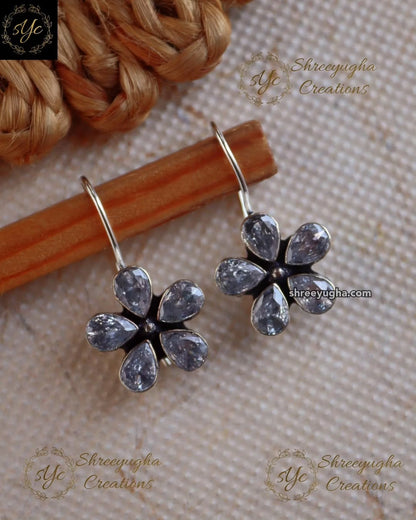 Daily wear silver hook earrings