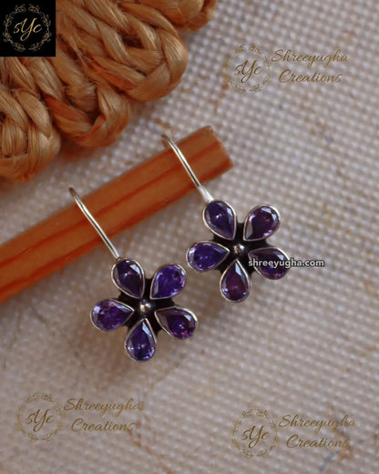 Daily wear silver hook earrings